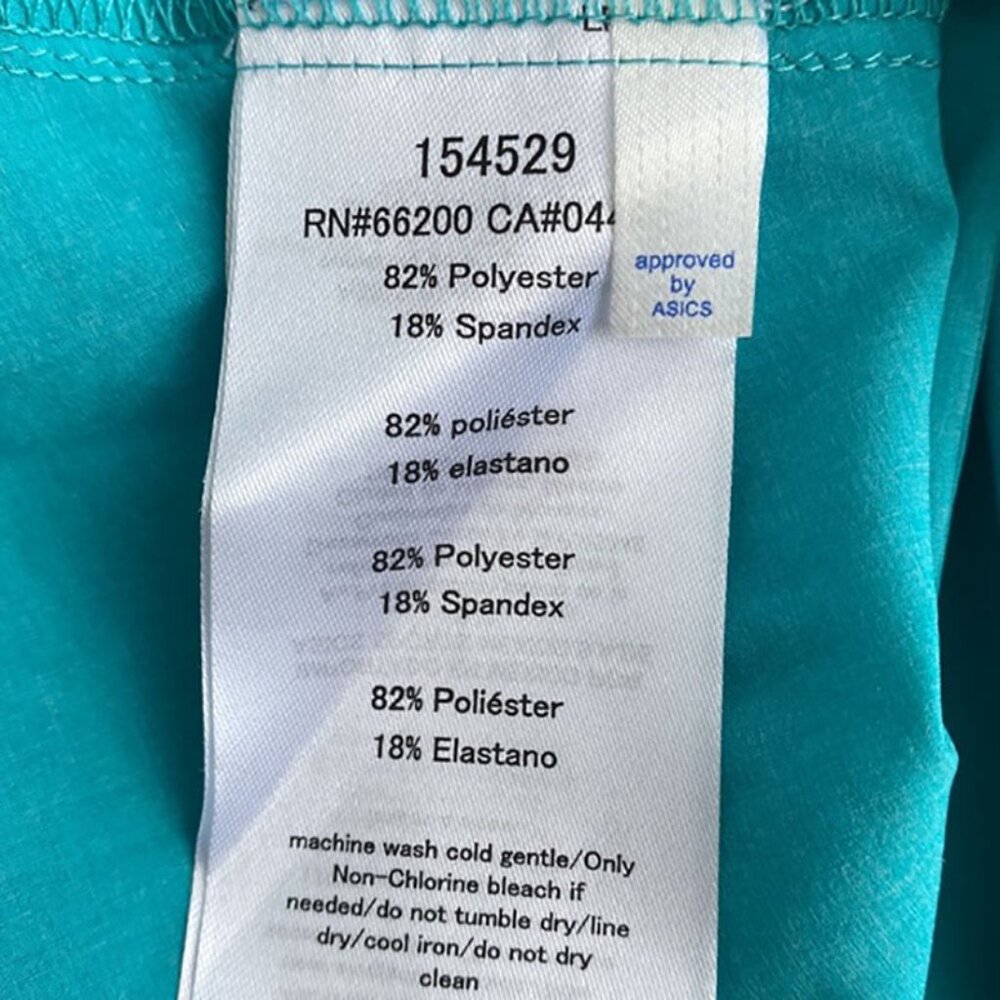 Asics LiteLong Sleeve Pullover Cover up In Teal / Turquoise size M - Picture 8 of 10